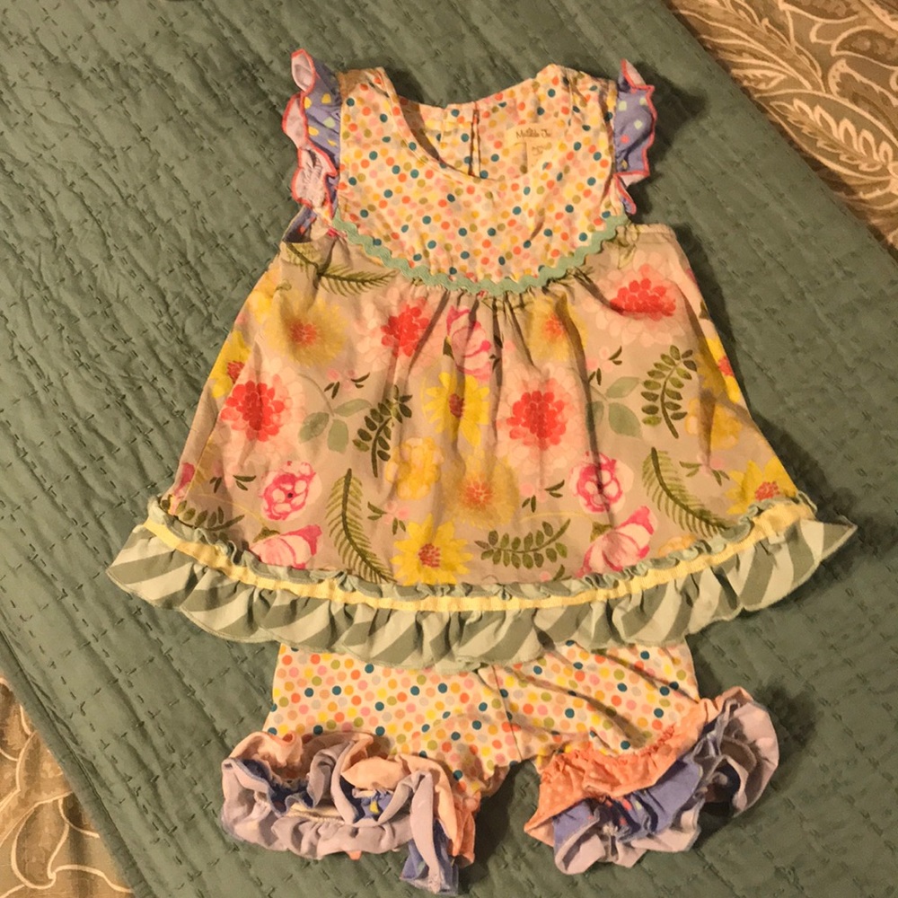Matilda Jane 2T Sleeveless Top and Shorties Set
